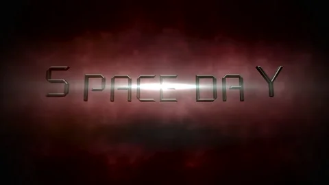 Space Day with dark red clouds in galaxy Video stock 235686193