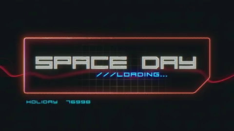 Space Day with HUD elements on digital screen of spaceship Stock Footage 236177418