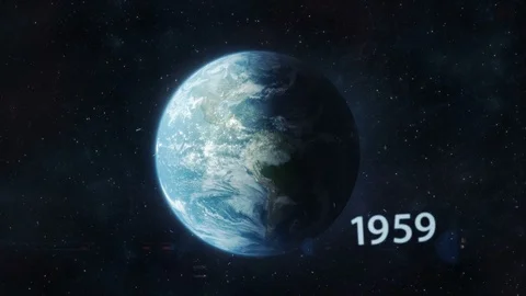 Space Debris in Earth Orbit - Accumulating Over Time With Years Stock Footage 85665602