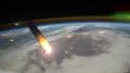 Space Debris Falls to Earth HD Footage