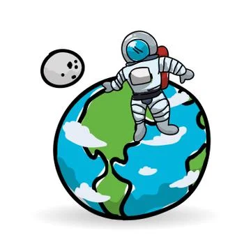Space design. science icon. Isolated illustration , vector Illustrazione stock
