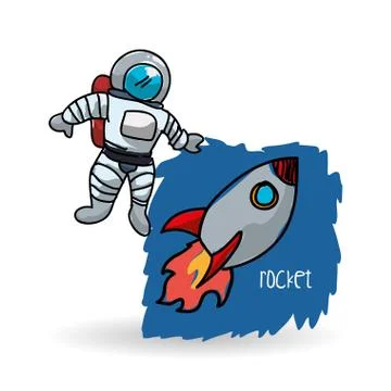 Space design. science icon. Isolated illustration , vector Illustrazione stock