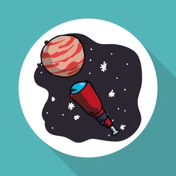 Space design. science icon. Isolated illustration , vector Illustrazione stock
