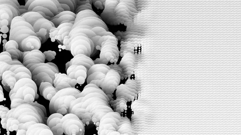 Space design. white elements are docked to the right of the screen. place for Stock Footage 81260155