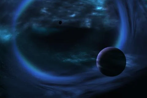 Space digital art blackhole in outer space concept series Stock Illustration