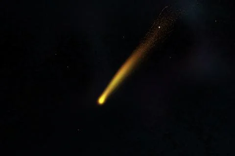 Space digital art comet in outer space concept series 스톡 일러스트