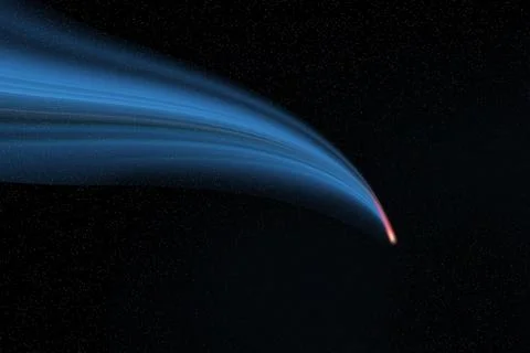 Space digital art comet in outer space concept series Stock Illustration