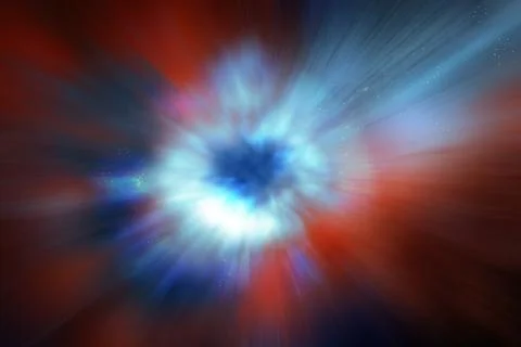 Space digital art- evolution in outer space concept series Stock Illustration