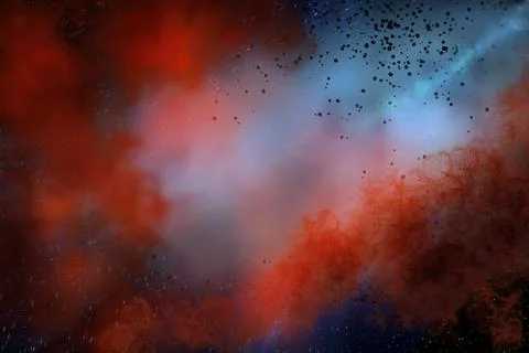 Space digital art- evolution in outer space concept series Stock Illustration