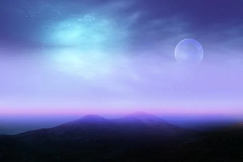 Space digital art outer space concept series 库存插图