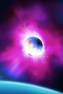 Space digital art outer space concept series Stock Illustration