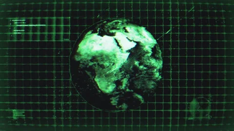 Space Digital Hologram Screen 02 Stock Footage 293585170