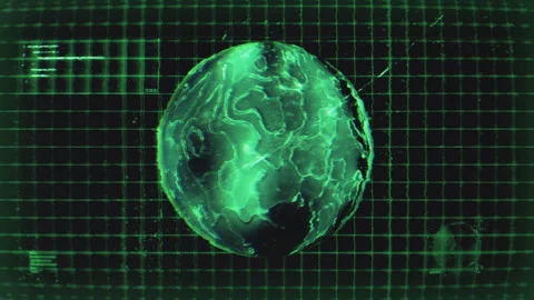Space Digital Hologram Screen 03 Stock Footage 293585826