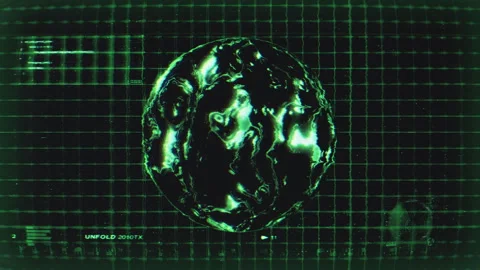 Space Digital Hologram Screen 04 Stock Footage 293585827