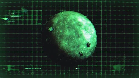 Space Digital Hologram Screen 05 Video stock 293585830