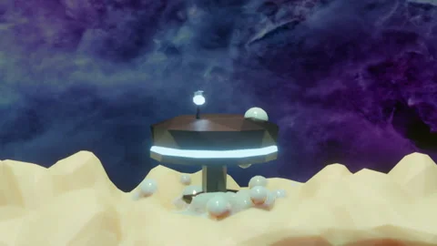 Space dish animation. 3d render Stock Footage 165388267
