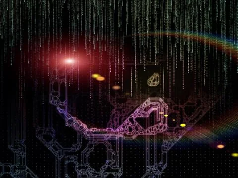 Space Division Abstraction Stock Illustration