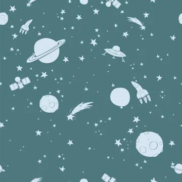 Space doodle background Ilustración de archivo
