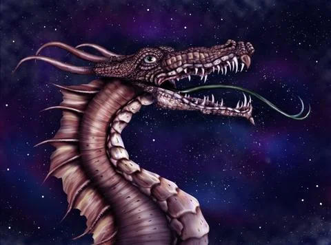Space dragon Stock Illustration