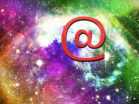 Space e- mail Stock Illustration