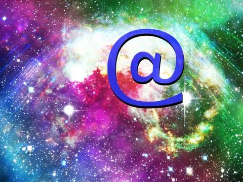 Space e- mail Stock Illustration