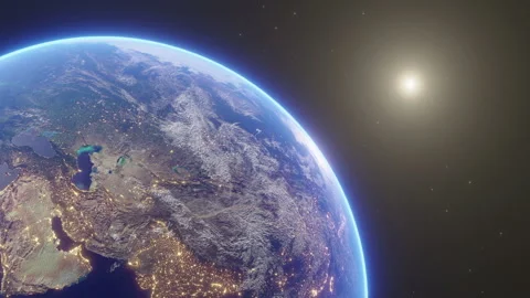 Space Earth Asteroids Background Stock Footage 259739822