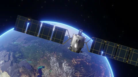 Space Earth Satellite Background Vídeo Stock 244591774