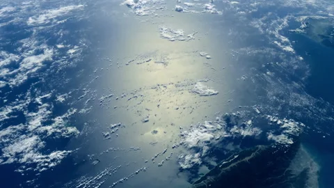Space Earth View From The International Space Station Orbiting Stock Footage 195391927