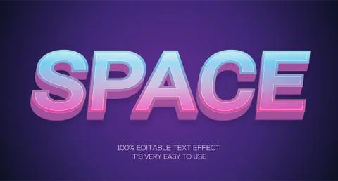 Space editable stylish text effect, Realistic 3d blood text effect Stock-Illustration