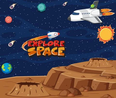 Space element in space background Stock Illustration