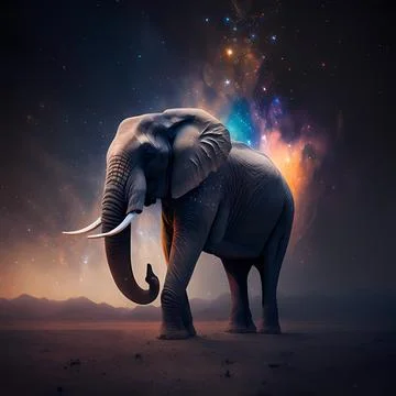 The Space Elephant Stock Illustration