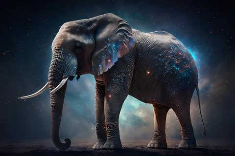 The Space Elephant Stock Illustration
