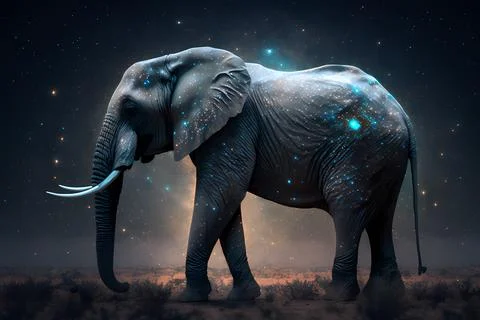The Space Elephant Stock Illustration