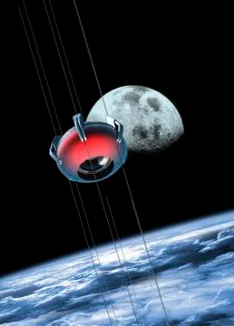 Space elevator, artwork 스톡 일러스트