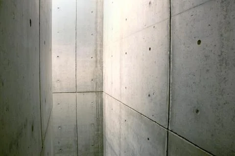 Space enclosed by concrete walls Stock Photos
