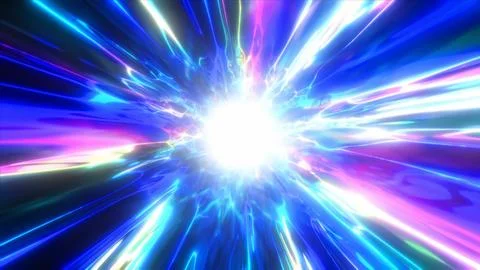 Space endless tunnel glowing. Abstract background. Stock Illustration