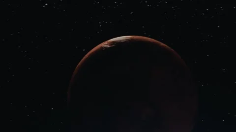 Space exploration concept: animated view of Mars from orbit Stock Footage 301523620