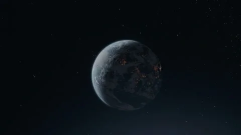 Space exploration concept: high-quality animation of Earth from orbit Video stock 300508245