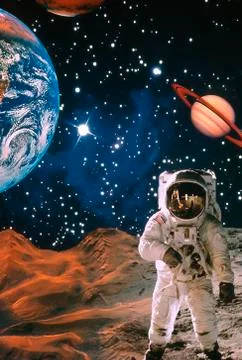 Space exploration Stock Illustration