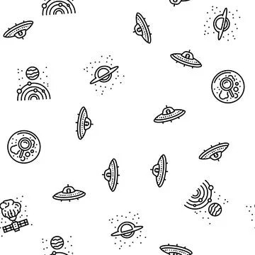 Space exploration planet seamless pattern vector Stockillustratie
