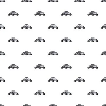 Space exploration robotic rover vehicle seamless pattern Stock Illustration