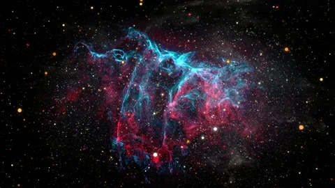 Space exploration travel through outer space y to lNGC6995 The Bat Nebula. Видео 160481866