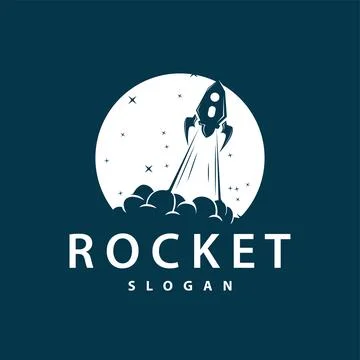Space exploration vehicle technology space rocket logo design illustration .. Stock Illustration
