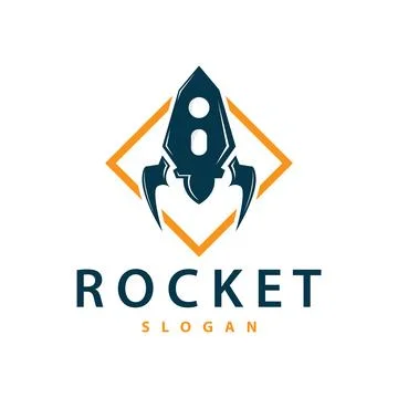 Space exploration vehicle technology space rocket logo design illustration .. Stock Illustration