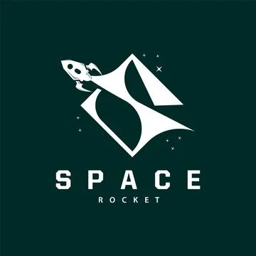 Space exploration vehicle technology space rocket logo design illustration .. Stock Illustration