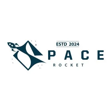 Space exploration vehicle technology space rocket logo design illustration .. Stock Illustration