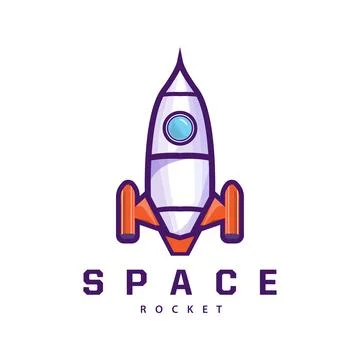 Space exploration vehicle technology space rocket logo design illustration .. Stock Illustration