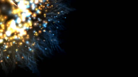 Space explosion and a stream of meteorites Stock Footage 44074035