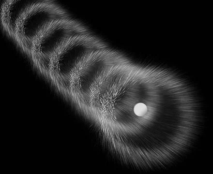 Space explosion chute negative A space object exploding into space a the p... Stock Photos