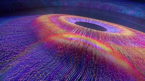 Space eye moves on a black background Stock Footage 295049567